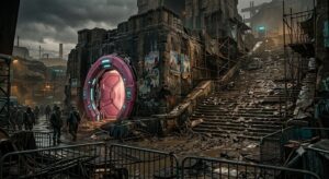 Doc-Doorによる観光過密で崩壊しつつある世界遺産級観光地のダークSFビジュアル