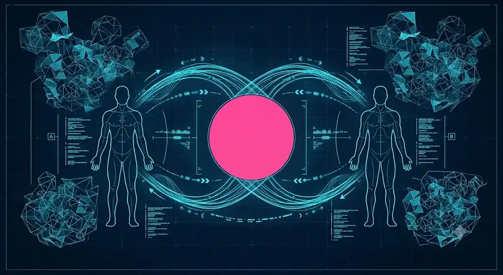 Doc-Door転移プロセス・存在定義の構造図 Doc-Door転移プロセスにおける自己同一性の消滅と再構成を示す技術構造図